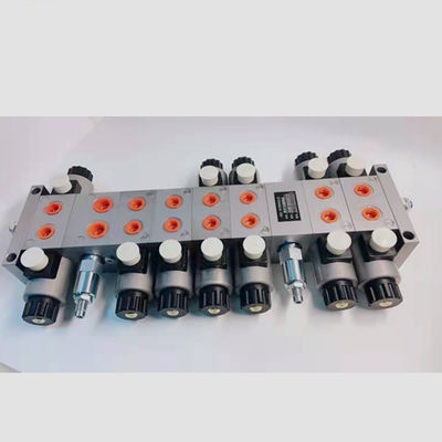 Manifold di valvola idraulica di 24V 6 banche durevoli per blocchi di acciaio di valvola solenoide
