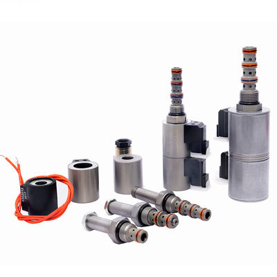 Collegamento a 5 porte Valvola solenoide a 3 vie 12V / 24V idraulica con doppio connettore