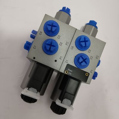 Valvola idraulica industriale di 315 bar 6 vie 2 posizione doppia valvola solenoide